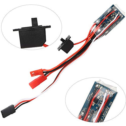 Bidirectional 30A Brushed ESC Speed Controller, with Brake Function, for RC Car Boat DIY (Black)
