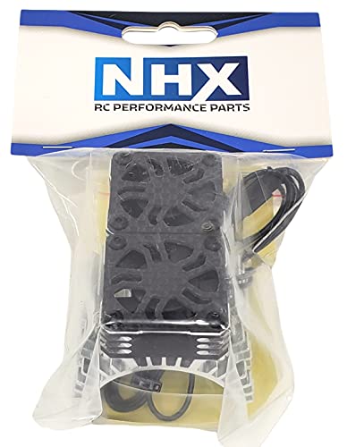 NHX RC 1/8 Twin Cyclone Alum HV Cooling Fan Cover 28000RPM Motor Heatsink Silver