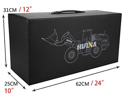 Ailejia 1/14 RC Wheel Loader 10 Channel Remote Control Front Loader Construction Tractor 2.4GHz Metal Bulldozer Toy