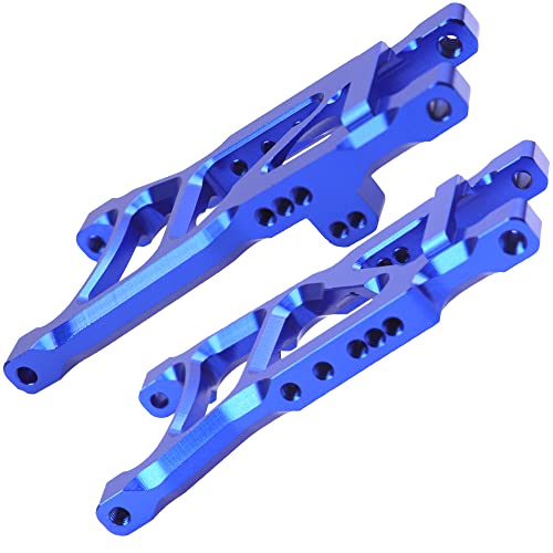 Aluminum Suspension A-Arms Set w/Tie Bar Front Rear Upgrades Parts Compatible with 1/10 Traxxas Slash 2WD RC Car,Replacement of 2555 3631 2532 (Blue) - color: Blue