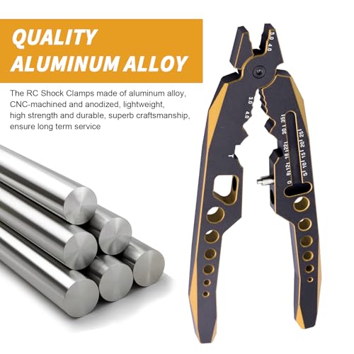 Metal Shock Absorber Pliers Ball Head Pliers Clip Multi-Function RC Tools for Traxxas Arrma Axial Redcat Losi Tamiya HSP HPI Exceed Cars (Black Gold) - color: Black Gold