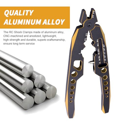 Metal Shock Absorber Pliers Ball Head Pliers Clip Multi-Function RC Tools for Traxxas Arrma Axial Redcat Losi Tamiya HSP HPI Exceed Cars (Black Gold) - color: Black Gold