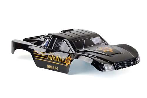 SummitLink Custom Clipless Body Compatible for 1/10 Scale RC Car or Truck BL2S (Truck not Included) (Police Black)