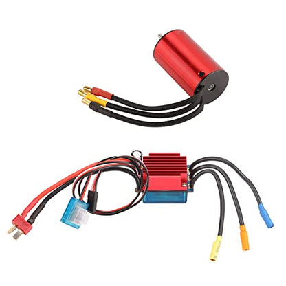 Brushless Motor and ESC Combo, S2845 3700KV Aluminum Alloy High-Speed Motor with 35A ESC for Traxxas for HSP 1/12 RC Car