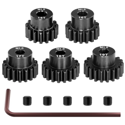 OGRC Mod 1 Pinion Gear 15T 16T 17T 18T 19T 5mm Shaft Motor Gears for 1/8 1/10 RC RC Buggy, SCT, Stadium Truck and Monster Truck