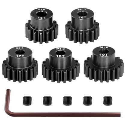 OGRC Mod 1 Pinion Gear 15T 16T 17T 18T 19T 5mm Shaft Motor Gears for 1/8 1/10 RC RC Buggy, SCT, Stadium Truck and Monster Truck