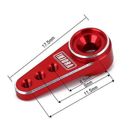 INJORA ES08MA Metal Gear Servo with Mount and Horn for SCX24 Upgrade, Red - color: Red