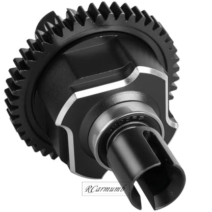 46T Center Differential Assembly #9585 Upgrades Part for Sledge 1/8,Heavy Duty Medium Carbon Steel & Aluminum Alloy RCarmumb RC Truck Replacement Upgrade,Black - color: Black(1set)