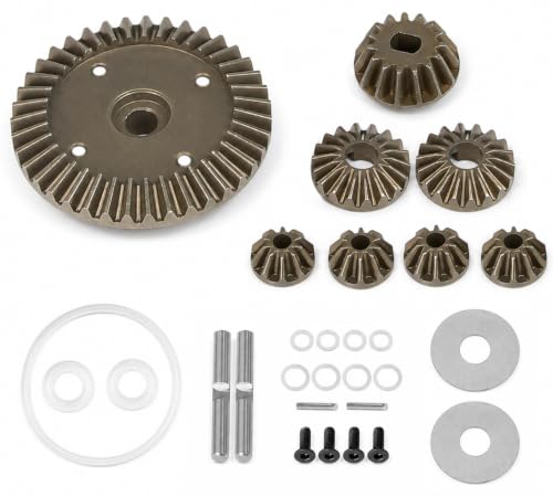 Metal Differential Gear Set 39T 22049 for Tamiya XV-02 TT-02 MB-01 BT-01 XM01 1/10 RC Car Upgrade Front/Rear Gear Diff Replacement Hop-Up Parts - color: Differential Gear