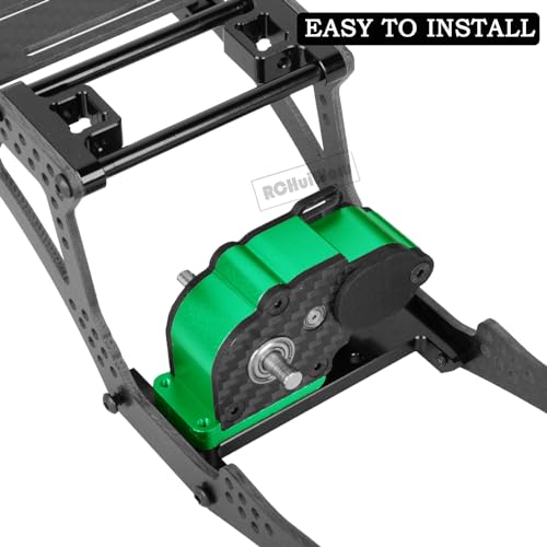 LCG Center Gearbox Transmission Box Upgrades Part for SCX10 SCX10 II 90046 90047 1/10 RC Crawler Car,Aluminum Middle Transmimssion Gearbox,Green - color: Green(1pc)