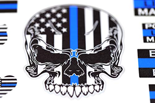 1:10 Scale Police Thin Blue Line RC Sticker Sheet – 33 Die-Cut Vinyl Decals for RC Cars, Trucks & Dioramas