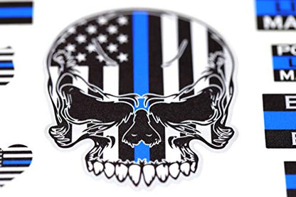 1:10 Scale Police Thin Blue Line RC Sticker Sheet – 33 Die-Cut Vinyl Decals for RC Cars, Trucks & Dioramas
