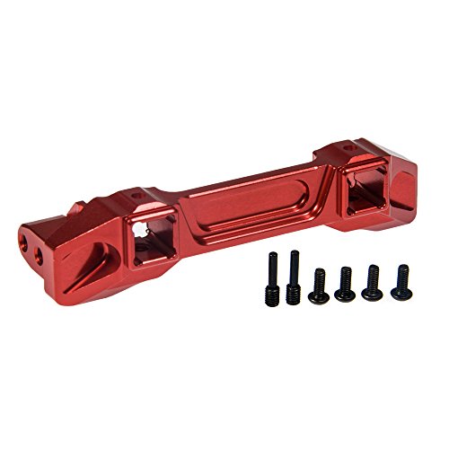 Aluminum Alloy Front Rear Bumper Mount for 1/10 RC TRX-4 Crawler Car(Red) - color: Red