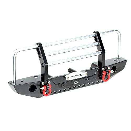 LCX Racing 1/10th RC Crawler Car Metal Bull Push Bar Front Bumper for TRX4 TRX-4 Axial SCX10 II 90046 Redcat Gen8 Scout II, Upgrades Parts Accessories