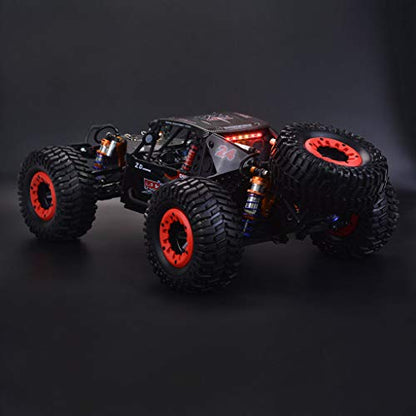 1/10 Scale 4WD RC Cars for Adults Brushless+Wheel，Max 43 MPH Off-Road Fast RC Cars (red) - color: Red
