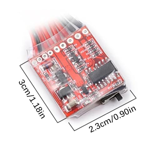 Bidirectional 30Ahm Brushed ESC with Brake Mode for Cars Boats Models & Thermal Overload Protections Brake Switchable Motor Controller