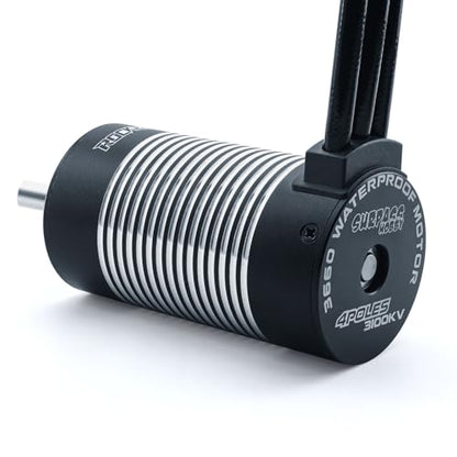 SurpassHobby 3665 3100KV Brushless Motor Ip67 Waterproof 4-Pole Design Motor for 1/8 1/10 RC Electric Racing Car Buggy - size: 3100kv