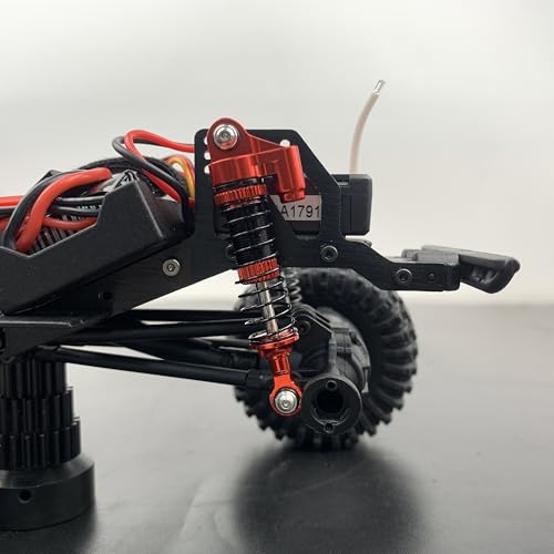 QUE-T 2.09 inch Shocks Kits for Redcat Ascent18 Aluminium Shock Absorber 1/18 RC Crawler Upgrade Parts,Pack of 4 (Red) - color: Red