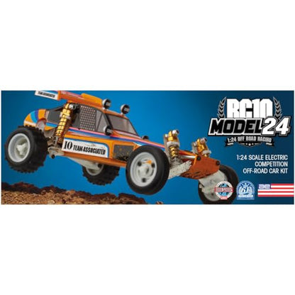 Team Associated 20200 RC10 Model 24 Classic Kit 1/24 Scale Electric Off-Road Buggy with Independent Suspension and Aluminum Chassis