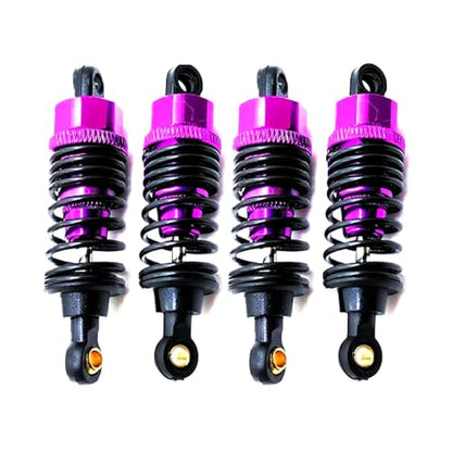 4pcs 68mm/98mm /108mm Aluminum Shocks Absorbers Damper for HSP for HPI 1/10 Scale RC Car On-Road Monster Truck Off Road Buggy(Purple 68mm) - color: Purple 68mm