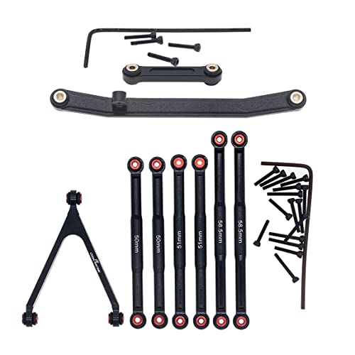 Suspension Links Set&Steering Rod Tie for AXIAL 1/24 SCX24 C10 AXI00001 Wrangler JLU AXI00002 Bronco AXI00006 Upgrades RC Crawler Car