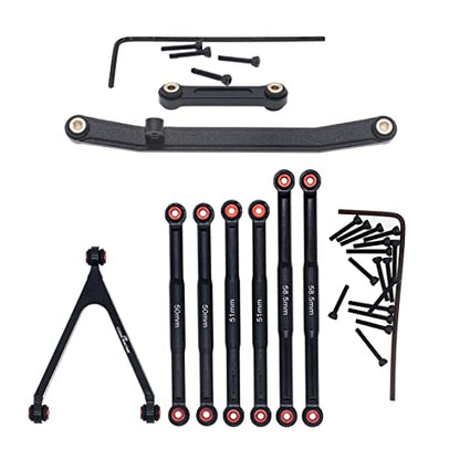 Suspension Links Set&Steering Rod Tie for AXIAL 1/24 SCX24 C10 AXI00001 Wrangler JLU AXI00002 Bronco AXI00006 Upgrades RC Crawler Car