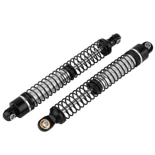 78mm Aluminum Long Threaded Shocks Absorbers Oil Damper for 1/18 RC Crawler TRX4M KUpgrade Parts (black) - color: 78mm-black