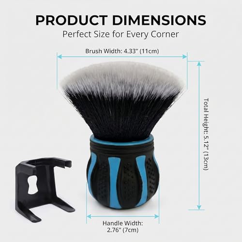 1 PC Car Detailing Brush, Ultra Soft Bristle Interior Cleaning Tool with Storage Rack, Ball-shaped Handle for Dashboard Vents, Universal for Most Cars, Trucks, SUVs (Blue)