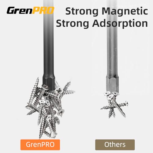 GRENPRO Allen Wrench Drill Bit Set, 22PCS 4-Inch Metric & SAE Impact Bits | 4-Inch Magnetic Hex Bits with 1/4-Inch Shanks Reach Recessed Fasteners and Fit Impact Drivers for Automotive and Home Repair - size: 4" 22pcs(Metric&SAE)