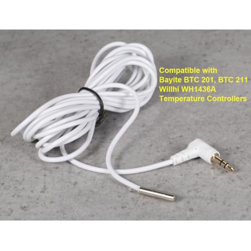 NTC 10K Temperature Probe Sensor 9.8ft Cable | with 3.5mm Audio Plug, NTC 10K/3435