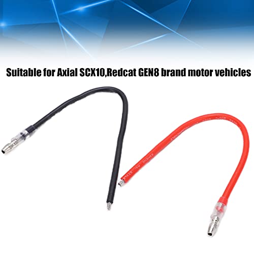 10Pcs 16AWG RC Motor Extension Cable 4.0mm Bullet Connectors, Soft Silicone Wire Banana Plug Wire for Brushed Motor 380/390/540/550/775/795 SCX10 D90 GEN8 Crawler Car