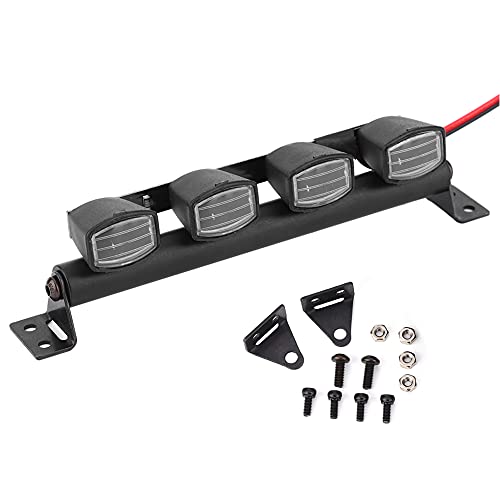 4pcs LED Roof Light Bar for /10 RC Crawler SCX10 TRX4 Defender, Universal Fit Plastic Model Car Accessory, Exquisite Design Service Life Strip Lighting Hobby Grade Kit Fans - size: 4 lights