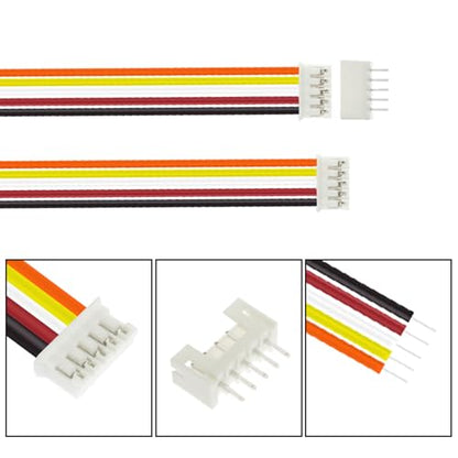 80Pcs Jst 2.0 Ph 5 Pin Connector Plug, Include 40pcs Mini 5 Pin Jst Ph2.0 Connector Plug Female with 150mm Cable Wire & 40pcs Male Micro Jst Ph2.0mm 5 Pin Connector Plug - size: Jst-2.0-Ph-5Pin-40pcs