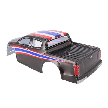 GOWENIC 1/10 Scale Clear Pattern RC Truck Body Shell Fit for 26cm Wheelbase PVC Material for Enhanced Protection of RC Car Components (Black) - color: Black