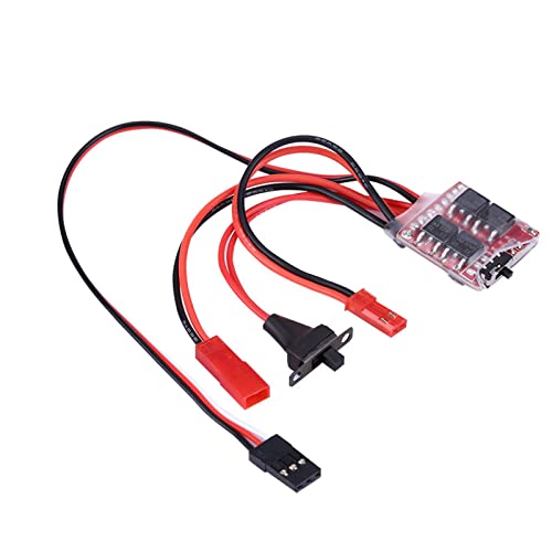 20A Brushed ESC Electronic Speed Controller with Brake for RC Car Boat Black 25 * 24mm 14g