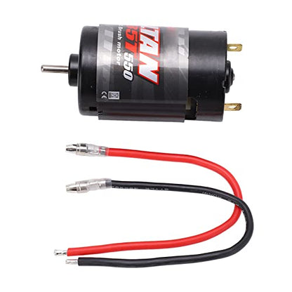 550 Brushed Motor with 320A Two Way Brushed ESC Combo for RC Crawler High Efficiency Power System Reliable Forward Reverse Control Fit for TRX4 Axial SCX10 and Compatible with Most 1 10 Scale Crawlers