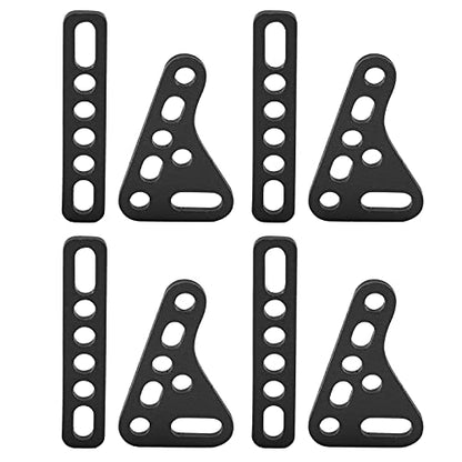 Aluminum Alloy RC Shock Strut Damper Bracket Mount, Metal Suspension Bracket for 1/8 1/10 1/12 1/16 RC Cars, Adjustable Height and Angle Damper Mount for Off - Road Buggy (Black) - color: Black