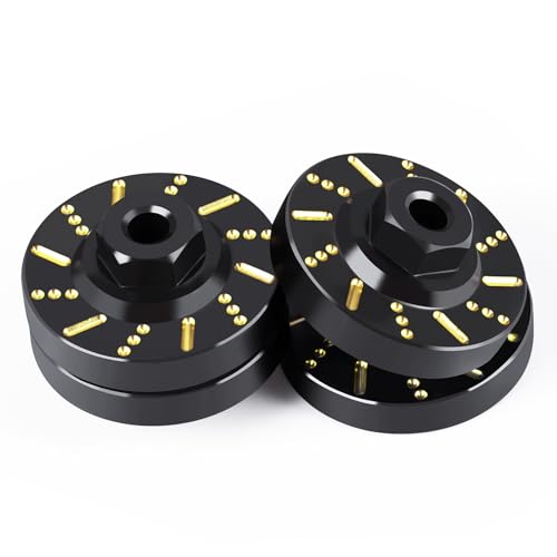 4Pcs SCX10 D90 RC Brass Weight Wheels Hex Hub Adapater Extension | Brass Wheel Weights Extended 5mm Wheel hubs Hex Adapter RC Crawler Car Upgrades Black Coating