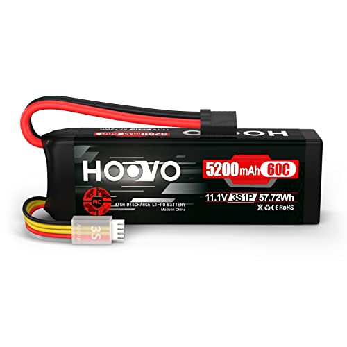 HOOVO 3S LiPo Battery 11.1V 5200mAh 60C TR Plug Softcase RC Battery | for RC Car RC Truck Airplane Helicopter Boat Racing RC Hobby