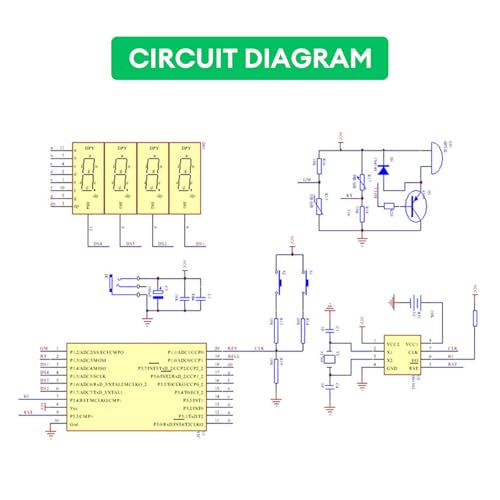 DIY Digital Kit, Soldering Practice Electronics Alarm Clock Soldering Project, Transparent Case, with PCB, Digital Display, with Adjustable Brightness for Beginners & STEM Learning - color: Diy Digital Kit