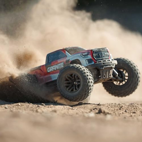 ARRMA 1/10 Granite 4X4 223S BLX BRUSHLESS RC Monster Truck RTR, RED | with DSC, Batteries and Charger Not Included, ARA4302V4T2 - color: Red
