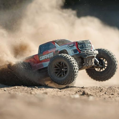ARRMA 1/10 Granite 4X4 223S BLX BRUSHLESS RC Monster Truck RTR, RED | with DSC, Batteries and Charger Not Included, ARA4302V4T2 - color: Red