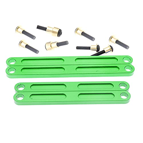 RC Alloy Front&Rear Camber Link Set for Traxxas 1/10 Rustler Stampede Slash 4X4 4WD-Replaces Part 3641 - color: Green