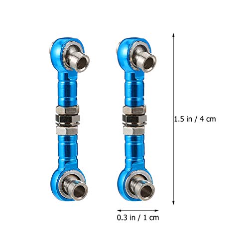 LIFKOME 2pcs Rc Adjustable Tie Rods for Car Truck Pull Rod Linkages with Polished Finish Convenient Installation for Enhanced Steering Performance