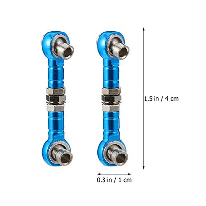 LIFKOME 2pcs Rc Adjustable Tie Rods for Car Truck Pull Rod Linkages with Polished Finish Convenient Installation for Enhanced Steering Performance