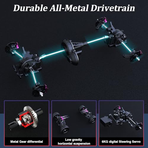 Cheerwing 1:10 Brushless RC Cars for Adults,70+KMH RC Drift Car,Hobby RC Racing Car with 3000mAh Lipo Battery,Remote Control Truck for Adults