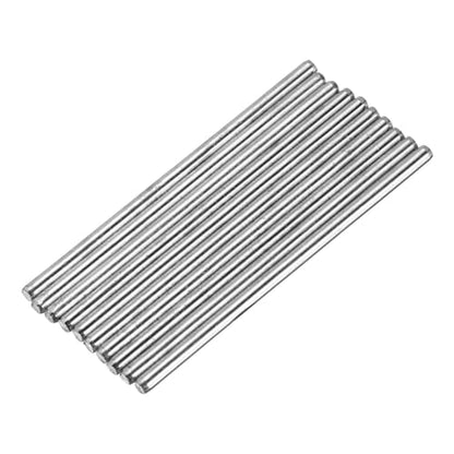 MECCANIXITY 10pcs 2mmx45mm Toys Shaft Round Rod Axles Drive Shaft for DIY RC Car Truck Boat Helicopter Model Part, Silver - size: 2mmx45mm