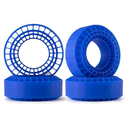 1.9 Inch Silicone Rubber Insert Foam Fit for 118-122mm 4.75" OD 1.9" Wheel Tires Inserts for 1/10 RC Crawler Accessories (Blue) - color: Blue