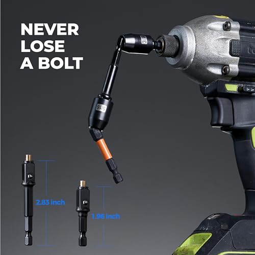 toolant Magnetic Nut Driver Set, SAE, 7-Piece | Five SAE nut driver sizes, short and long socket adapters, telescopic magnetic adapters, impact-driver use - style: Interchange Nut Driver