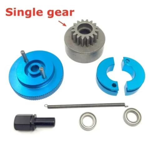 Flywheel Clutch Bell and Shoe for Spring Bearings Upgrade Part for HSP 1/10 | RC Car Upgrades Parts with clutch bell springs reliable For nitro engine power transfer buggy tracks(Single) - size: Single